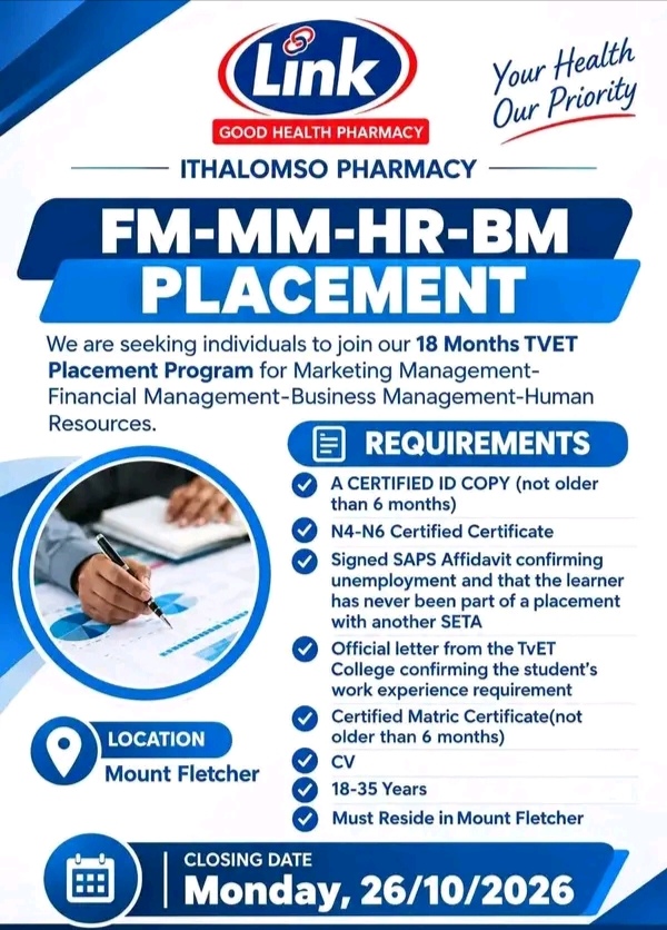 Link Good Health Pharmacy N6 students program